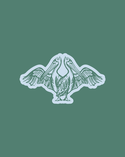 Coastal Pelican Logo Sticker