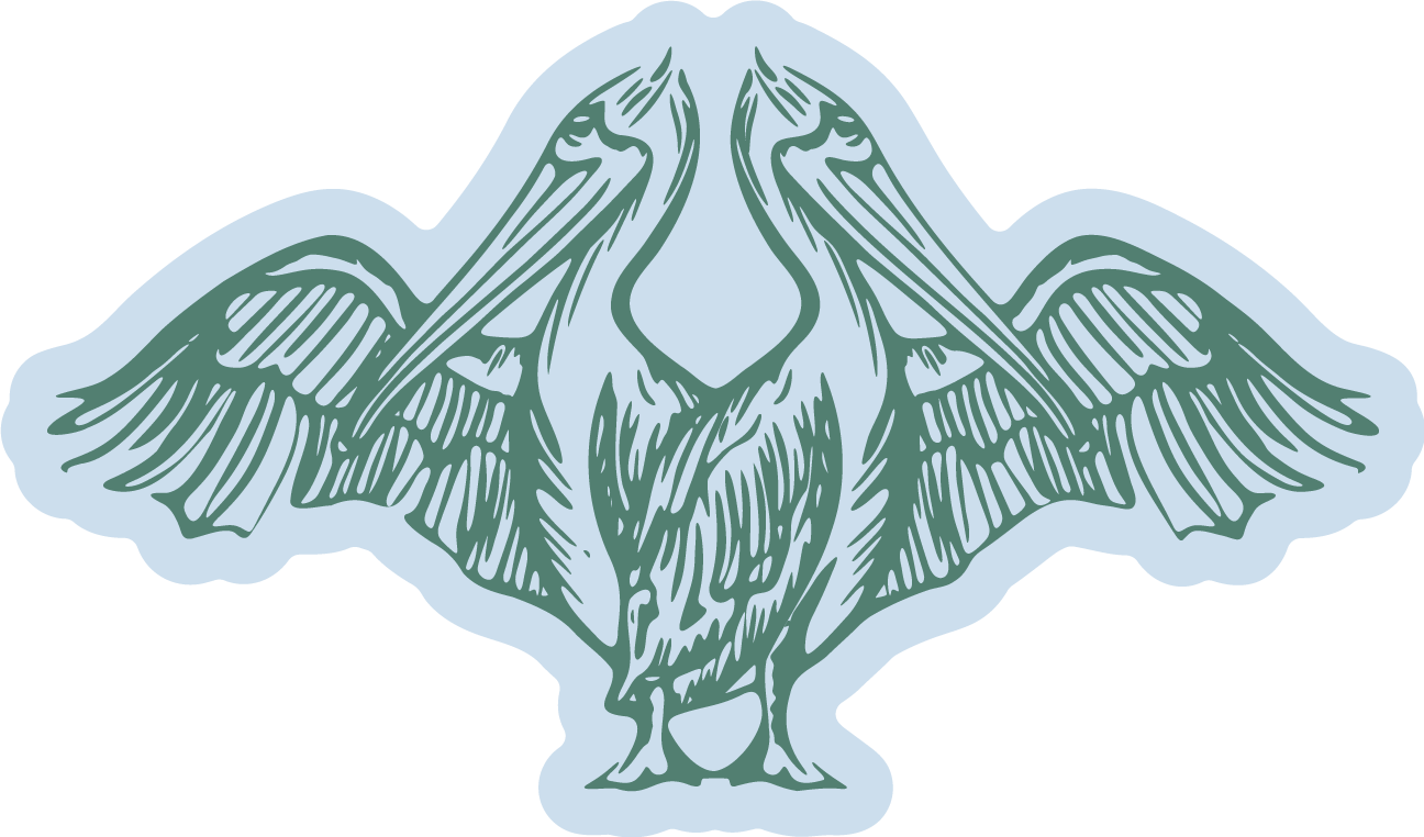 Coastal Pelican Logo Sticker